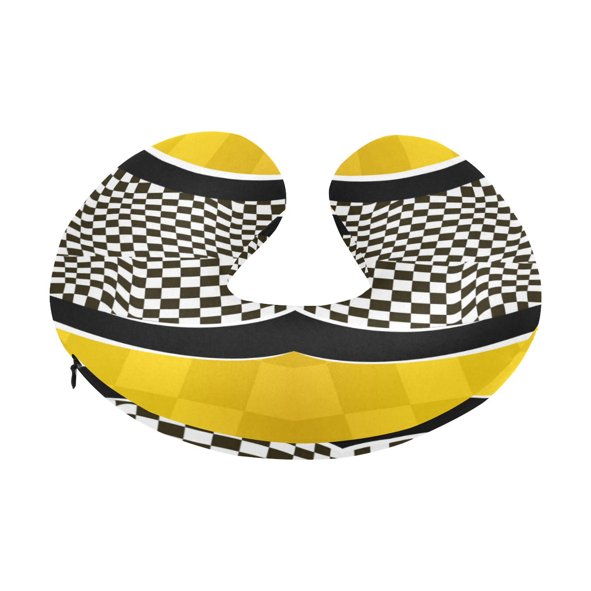 Checkered Pattern Print Design 02 U-Shaped Travel Neck Pillow