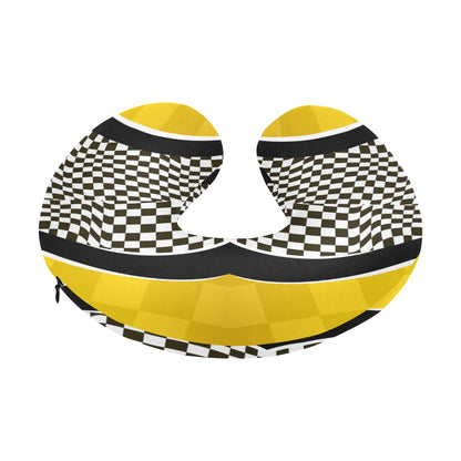 Checkered Pattern Print Design 02 U-Shaped Travel Neck Pillow