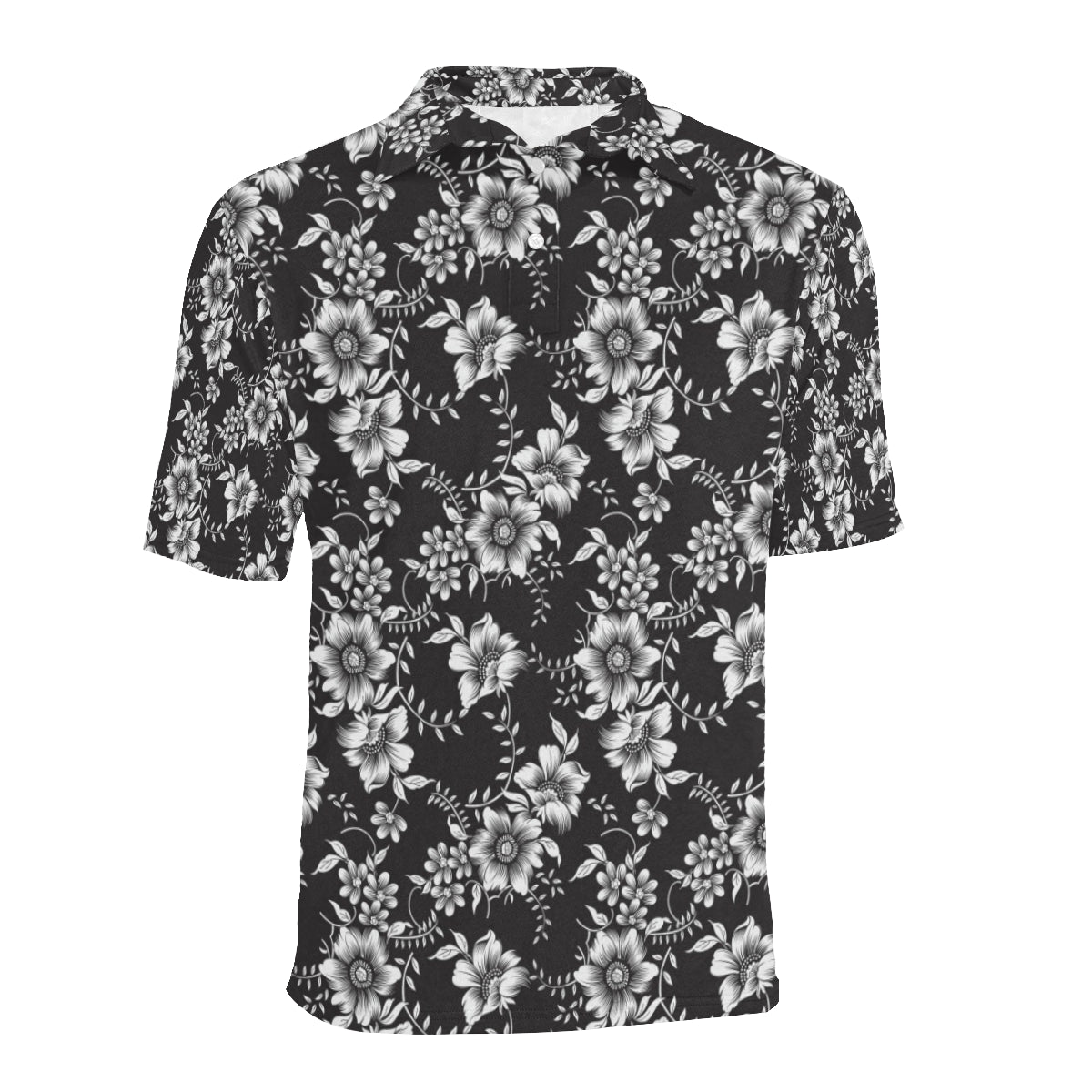 Gerberas Pattern Print Design GB02 Men Polo Shirt