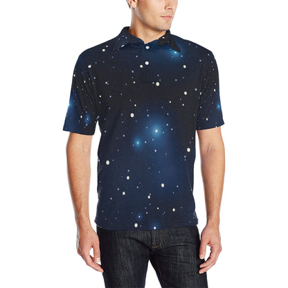 Night sky Pattern Print Design A02 Men Polo Shirt
