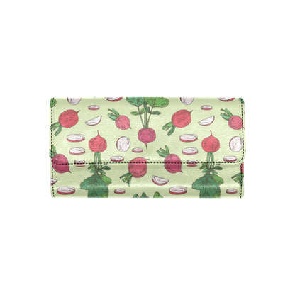 Radish Pattern Print Design A04 Women's Trifold Wallet