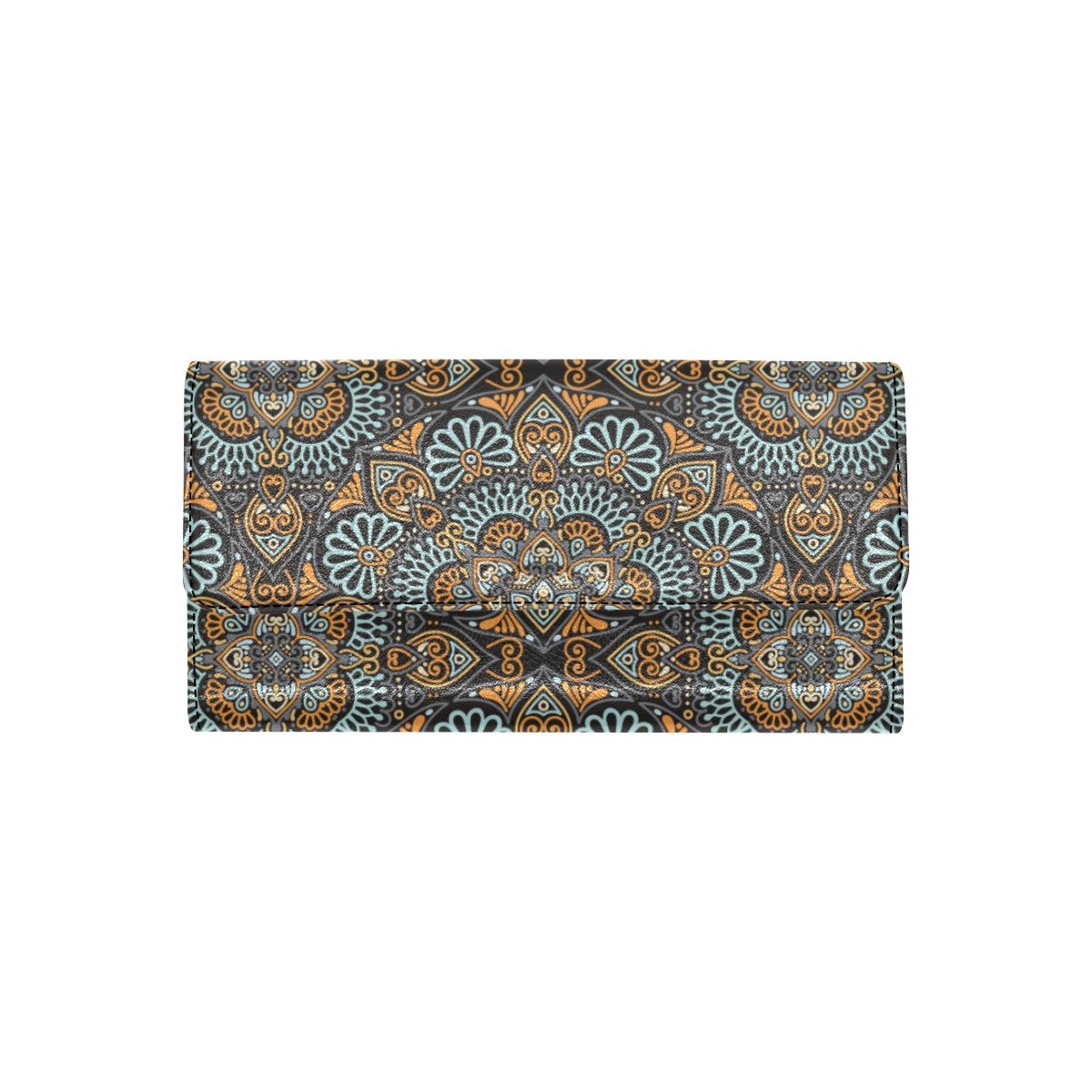 Mandala Pattern Print Design 05 Women's Trifold Wallet