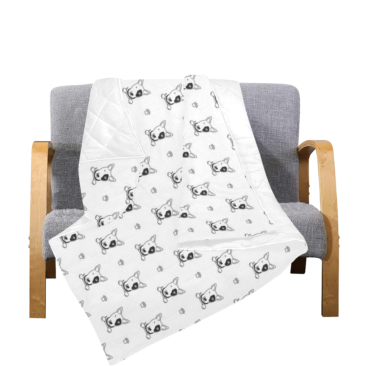 Bull Terriers Pattern Print Design 06 Premium Quilt