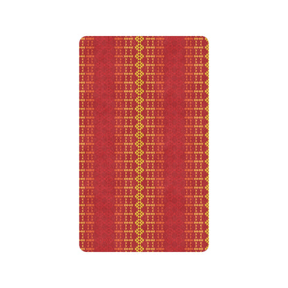 Southwest Red Gold Design Themed Print Rubber Doormat