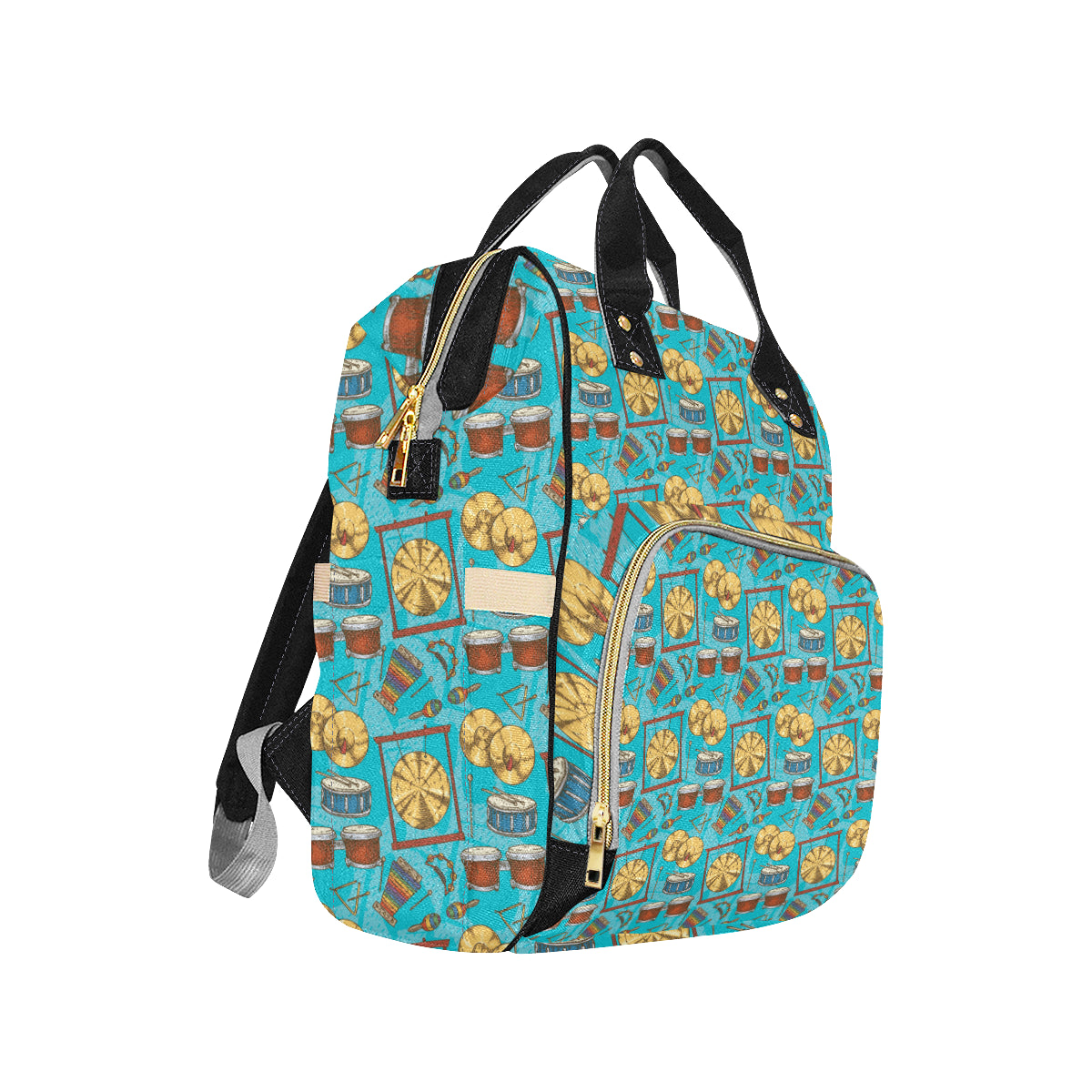 Percussion Pattern Print Design 03 Diaper Bag Backpack