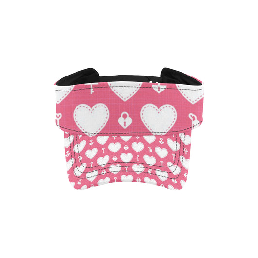 Heart Key Pattern Print Design HE09 Unisex Sun Visor