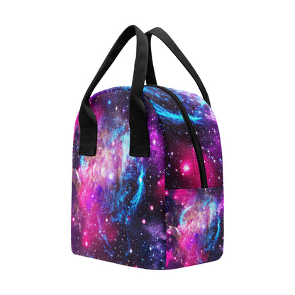 Galaxy Night Purple Space Print Insulated Lunch Bag