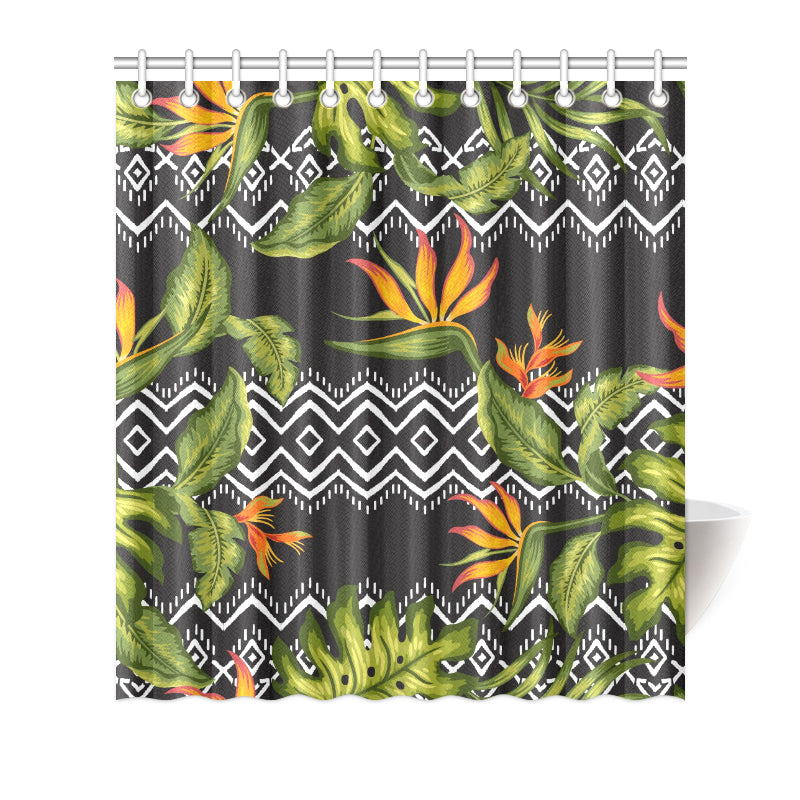 Bird Of Paradise Pattern Print Design BOP07 Shower Curtain