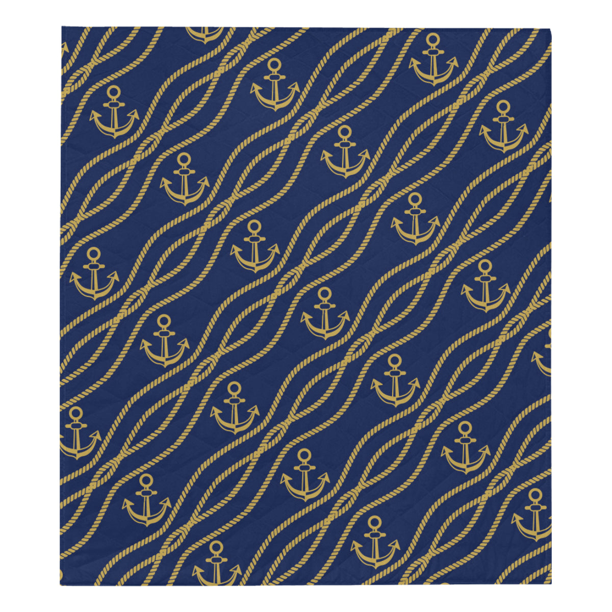 Nautical Anchor Rope  Pattern Premium Quilt