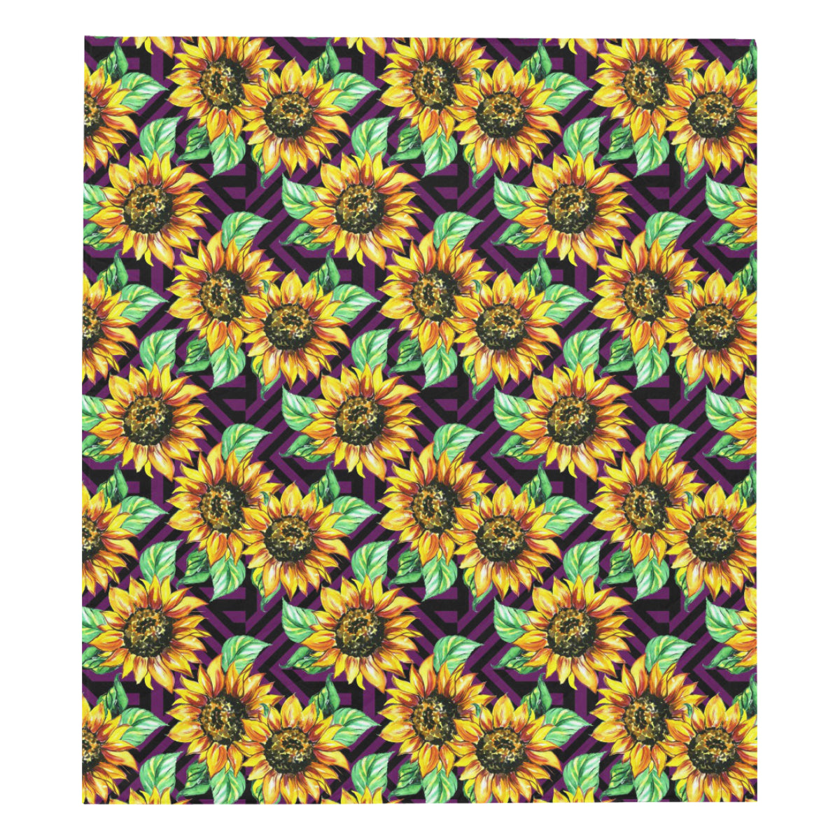 Sunflower Pattern Print Design SF012 Premium Quilt
