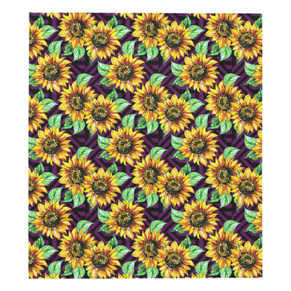 Sunflower Pattern Print Design SF012 Premium Quilt