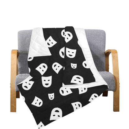 Acting Mask Pattern Print Design 03 Premium Quilt