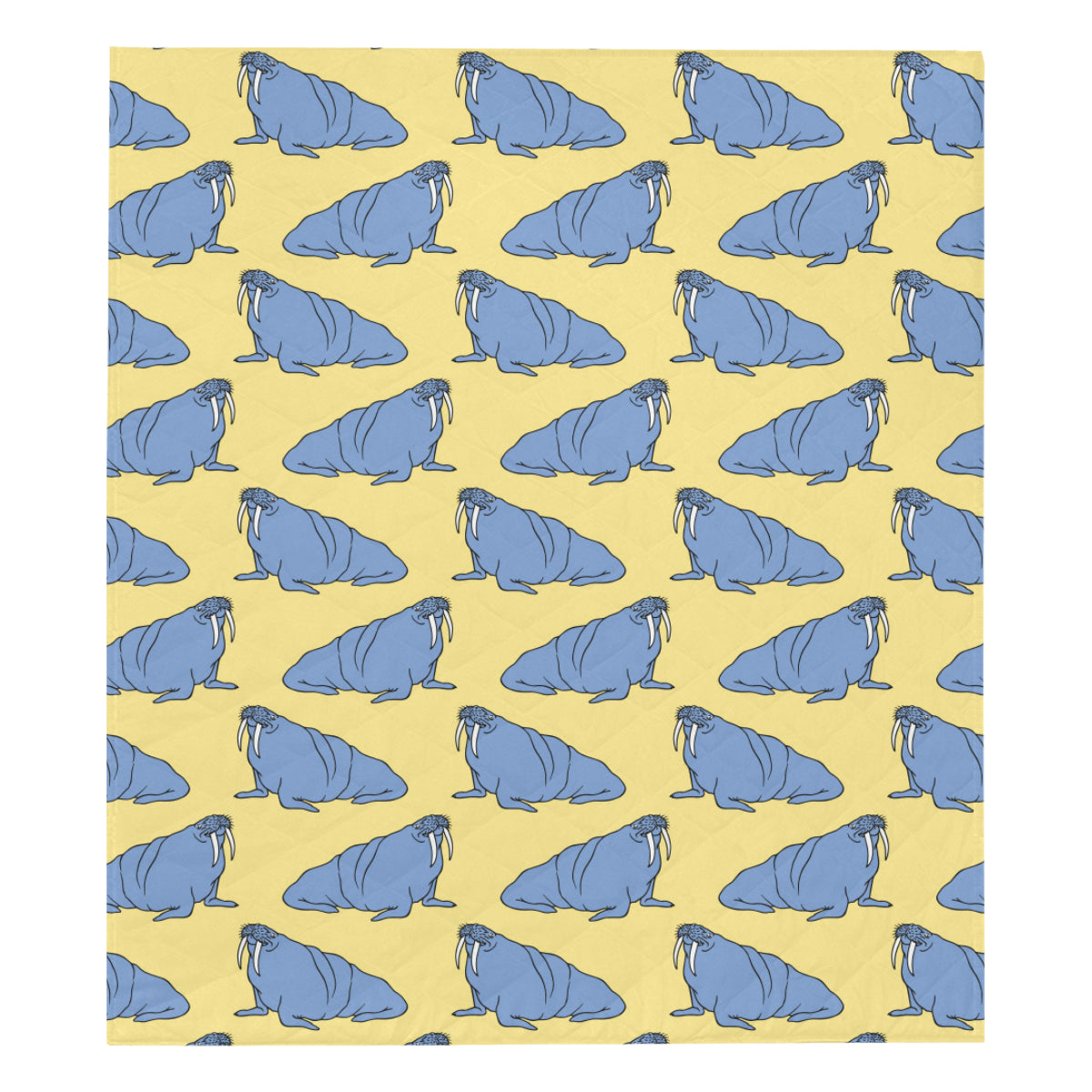 Walrus Pattern Print Design 02 Premium Quilt
