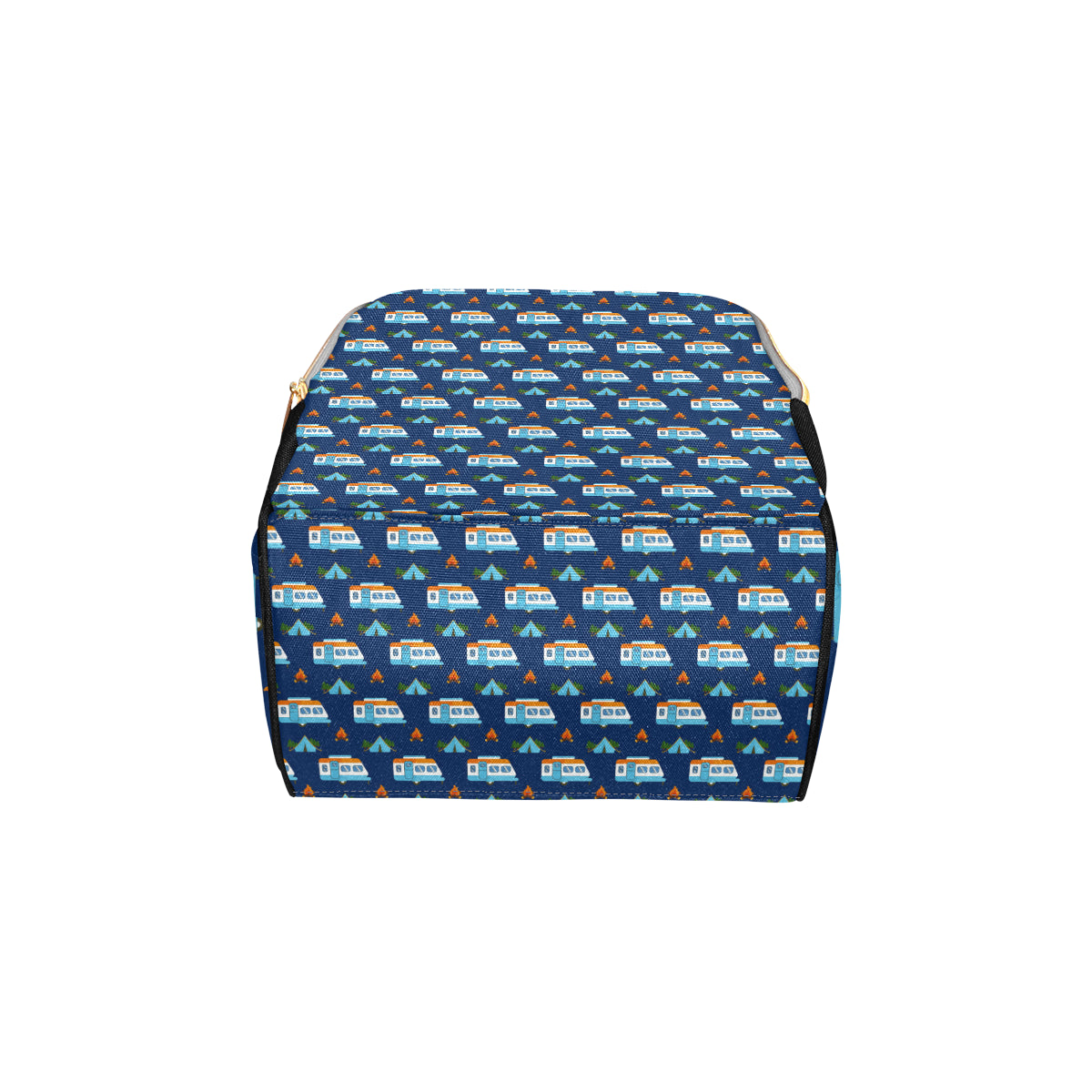 Camper Pattern Camping Themed No 3 Print Diaper Bag Backpack