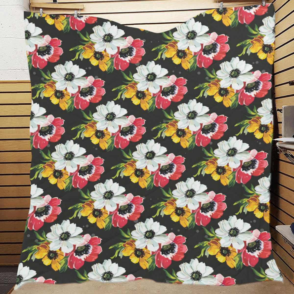 Anemone Pattern Print Design AM07 Premium Quilt