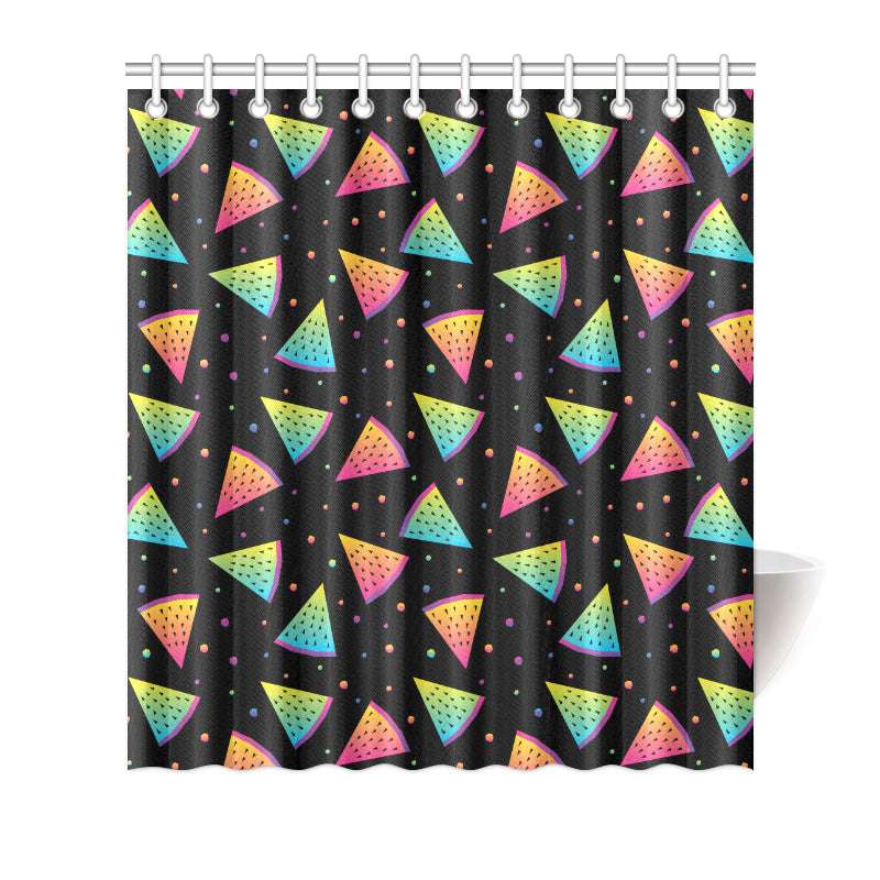 Rainbow Watermelon Pattern Print Design A04 Shower Curtain