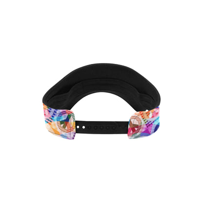 Peace Sign Patchwork Design Print Unisex Sun Visor