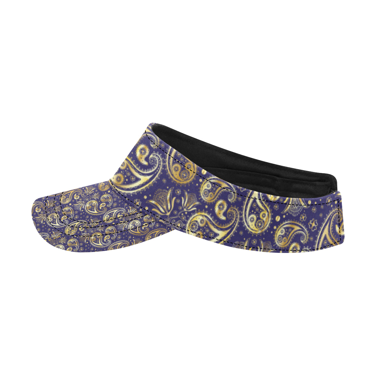Paisley Blue Yellow Design Print Unisex Sun Visor