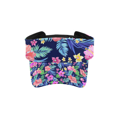 Neon Hibiscus Pattern Print Design HB016 Unisex Sun Visor