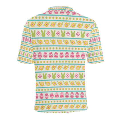 Easter Eggs Pattern Print Design RB016 Men Polo Shirt
