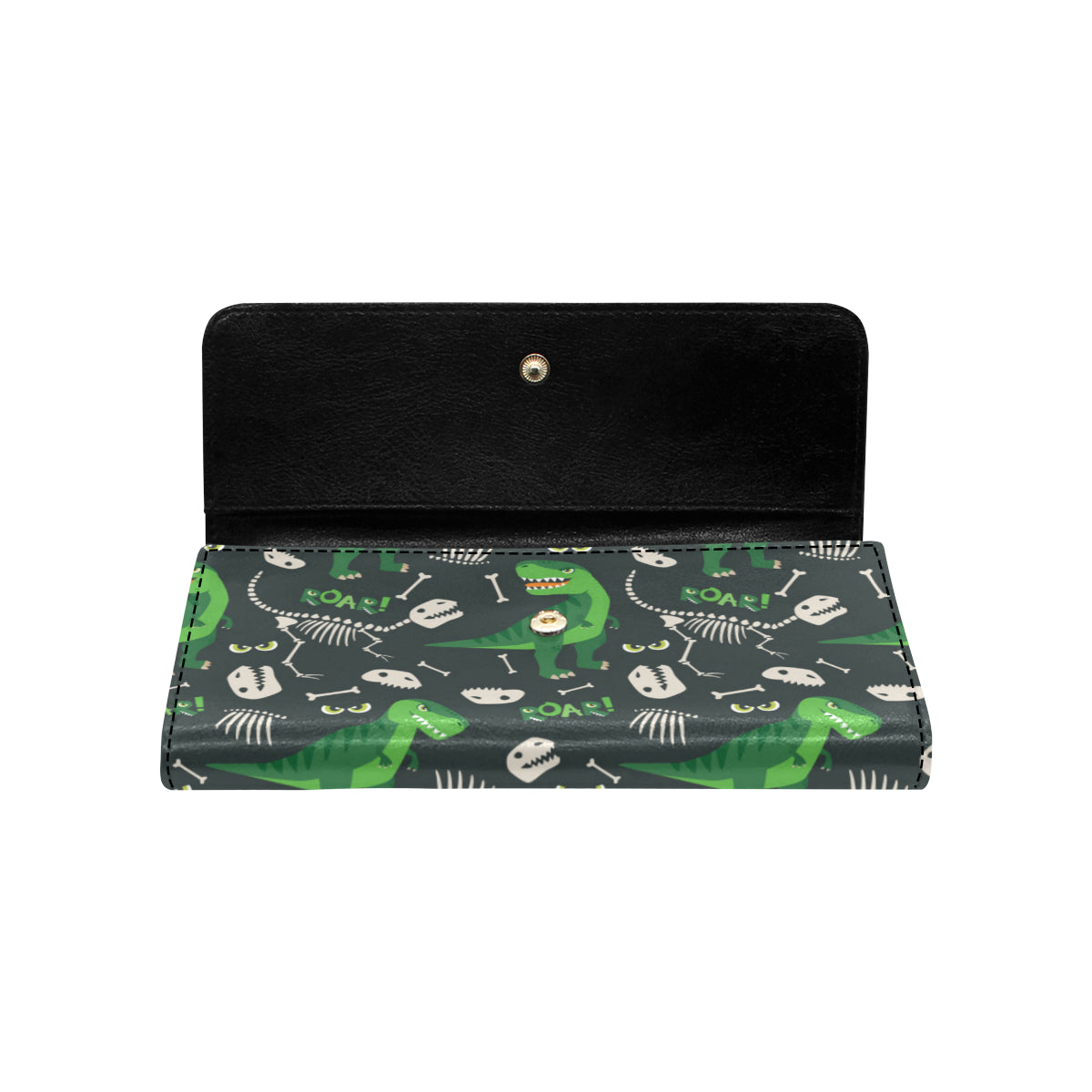 T Rex Pattern Print Design A05 Women's Trifold Wallet