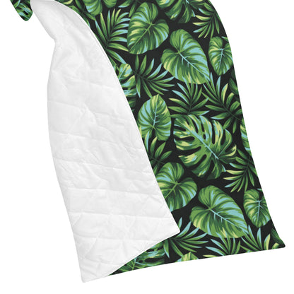 Palm Leaves Pattern Print Design PL013 Premium Quilt