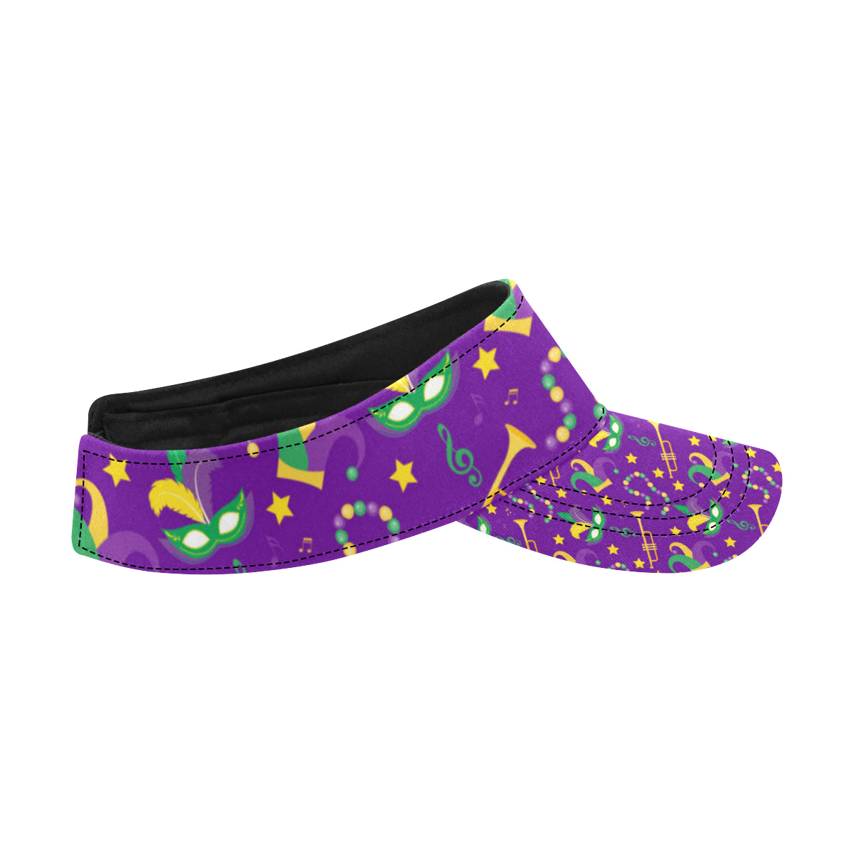 Mardi Gras Pattern Print Design 06 Unisex Sun Visor