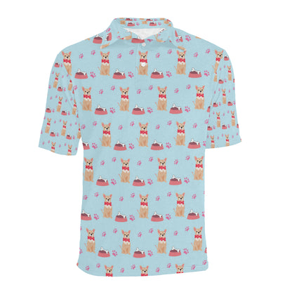 Chihuahua Pattern Print Design 05 Men Polo Shirt