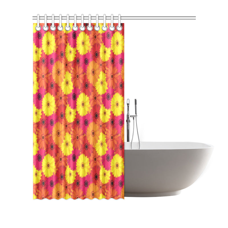 Gerberas Pattern Print Design GB05 Shower Curtain