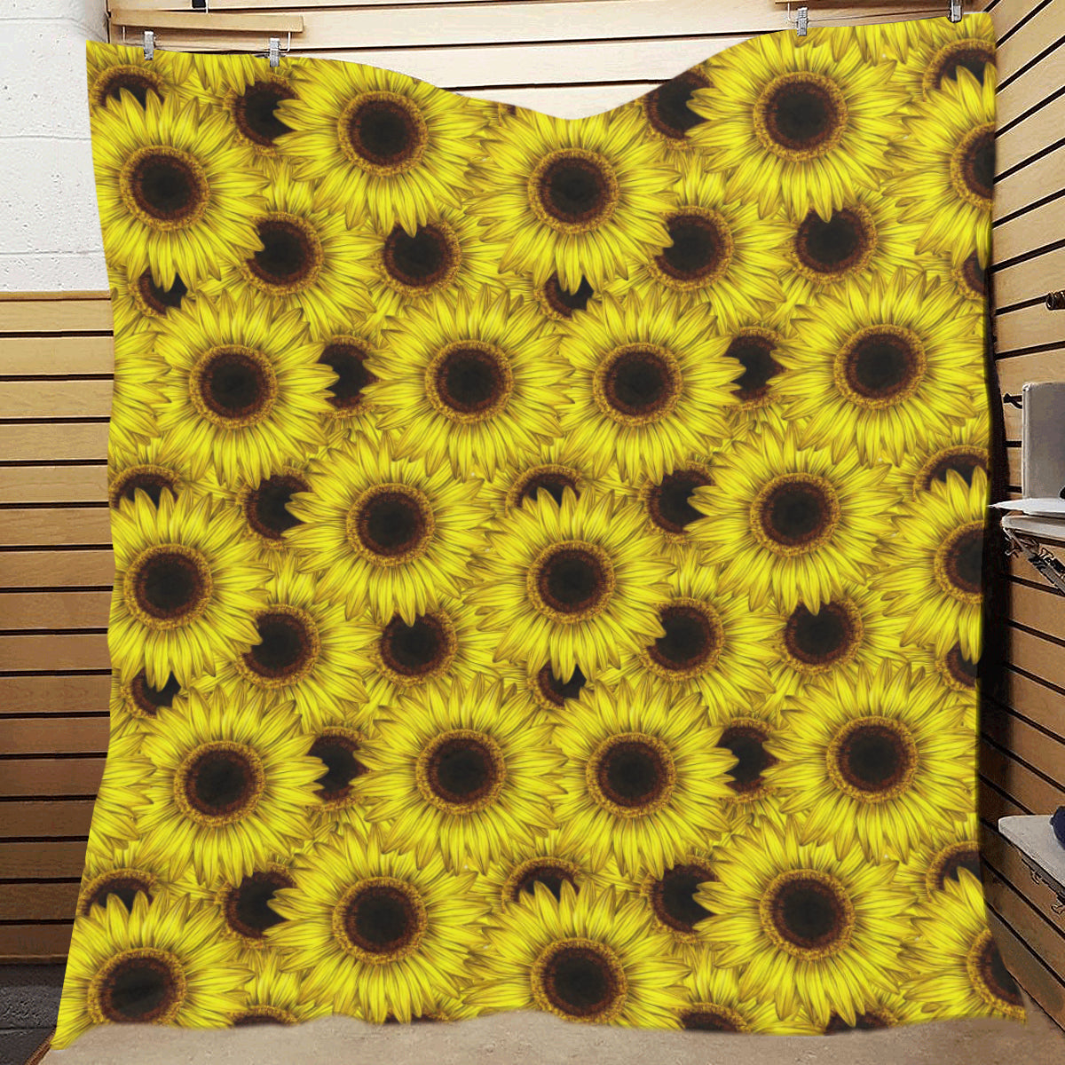 Sunflower Pattern Print Design SF011 Premium Quilt