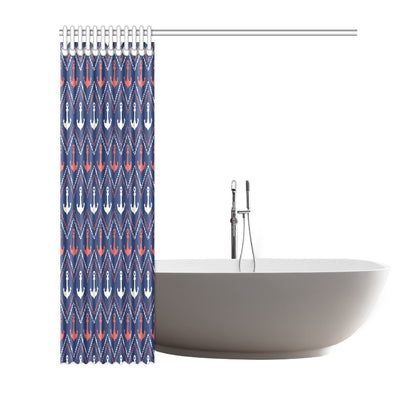 Anchor Pattern Print Design 07 Shower Curtain