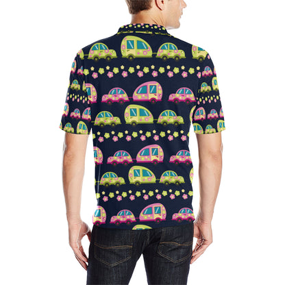 Camper Cute Camping Design No 3 Print Men Polo Shirt