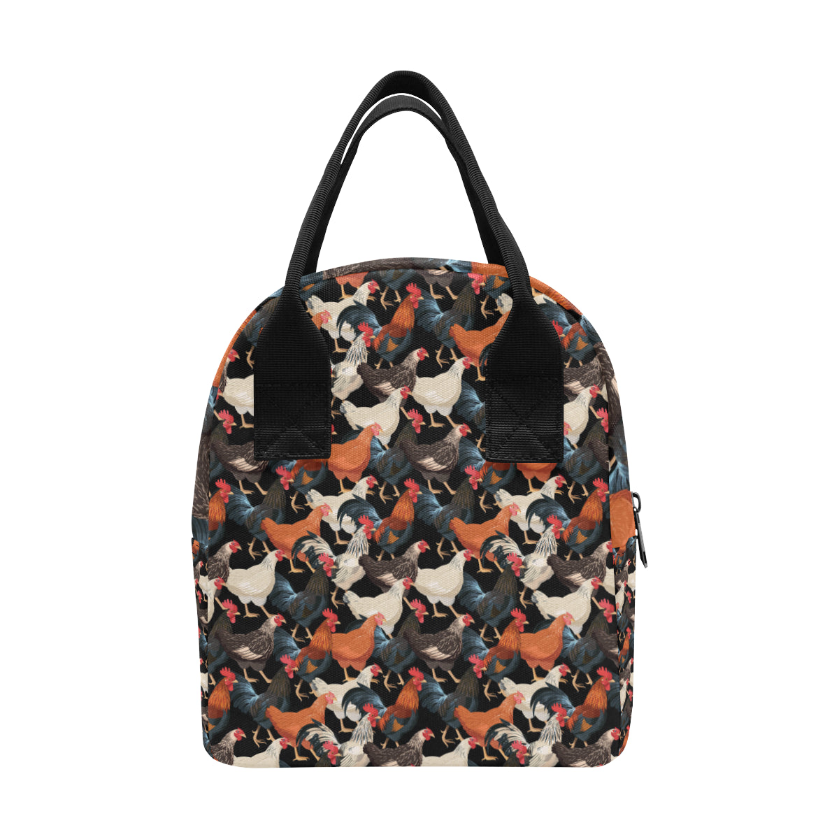 Chicken Print Pattern Insulated Lunch Bag