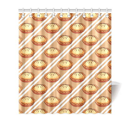 Pie Pattern Print Design A02 Shower Curtain