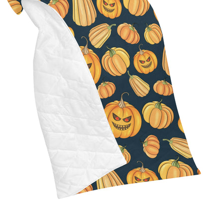 Pumpkin Halloween Pattern Print Design A04 Premium Quilt