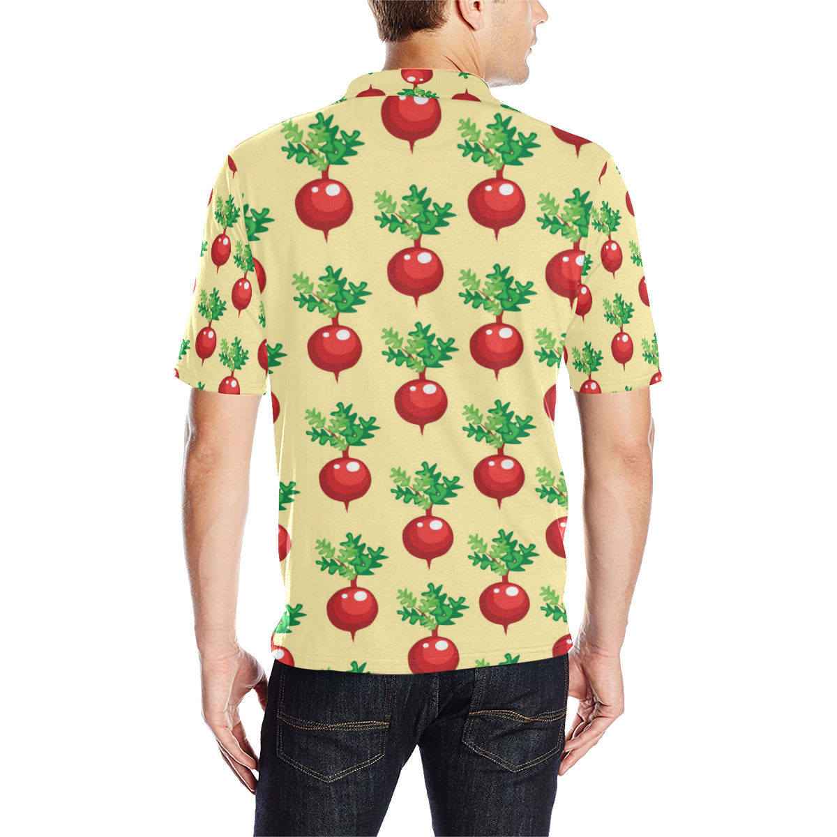 Radish Pattern Print Design A02 Men Polo Shirt