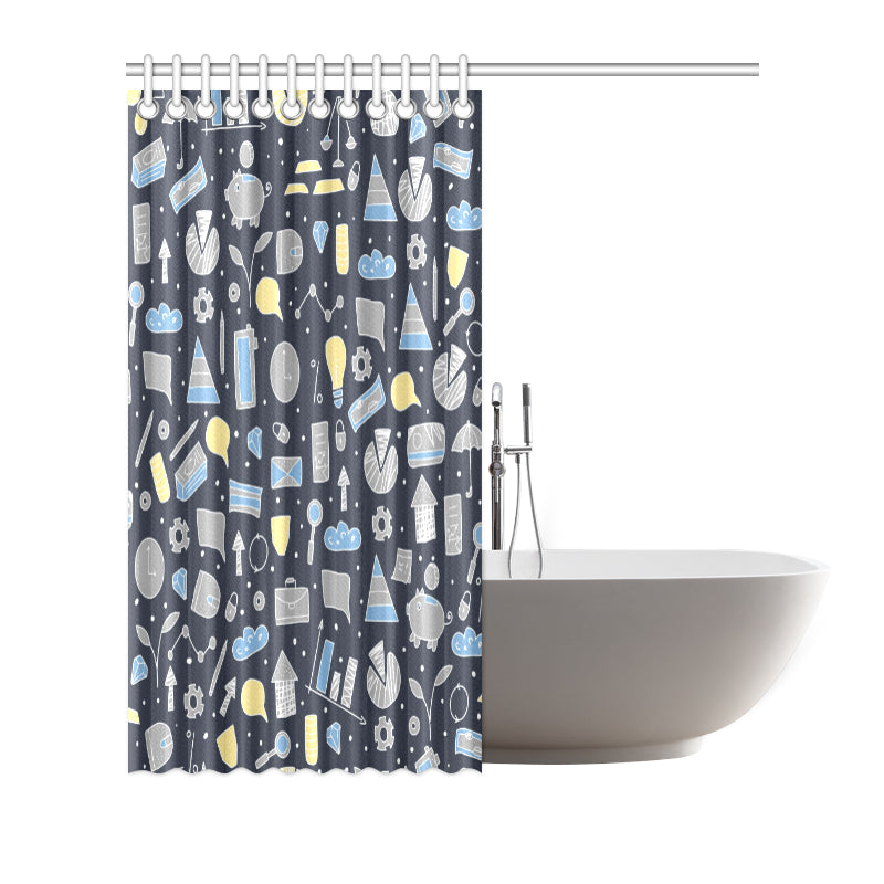 Accounting Financial Pattern Print Design 04 Shower Curtain