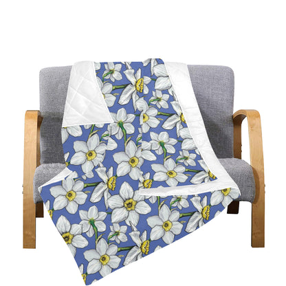 Daffodils Pattern Print Design DF08 Premium Quilt