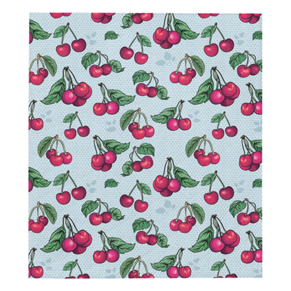 Cherry Pattern Print Design CH01 Premium Quilt