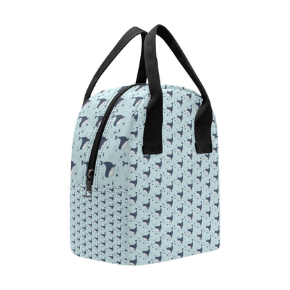 Whale Cute Design Themed Print Insulated Lunch Bag
