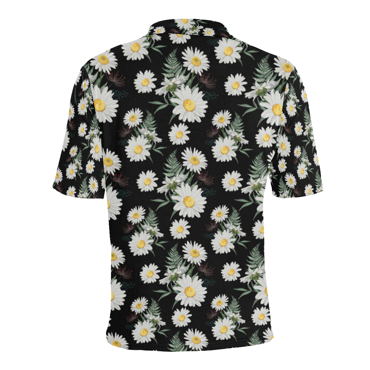 Daisy Pattern Print Design DS07 Men Polo Shirt
