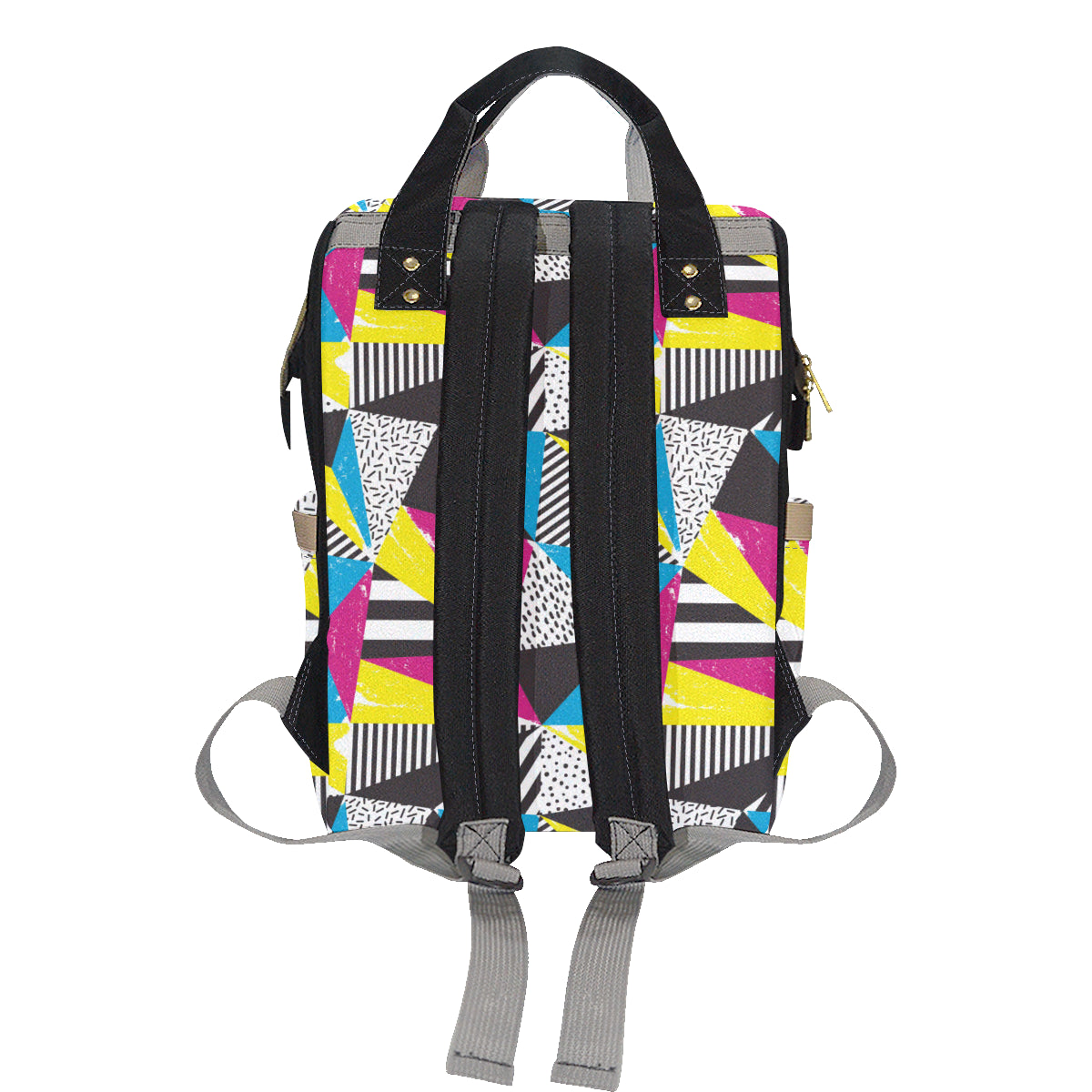 80s Pattern Print Design 2 Diaper Bag Backpack