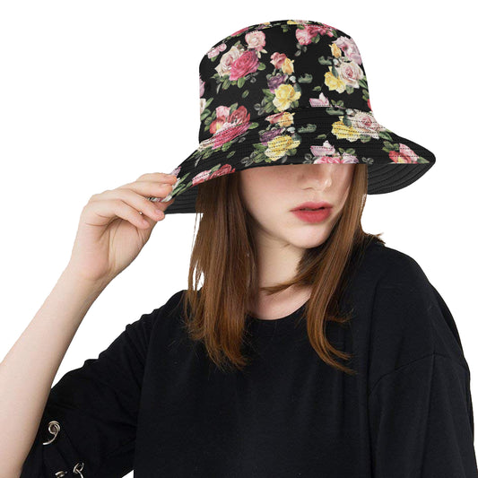 Rose Pattern Print Design RO010 Unisex Bucket Hat