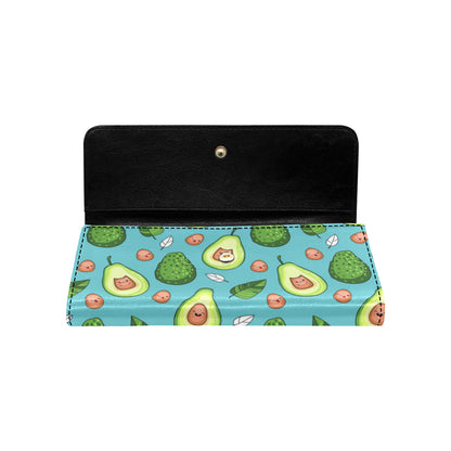 Avocado Pattern Print Design AC05 Women's Trifold Wallet