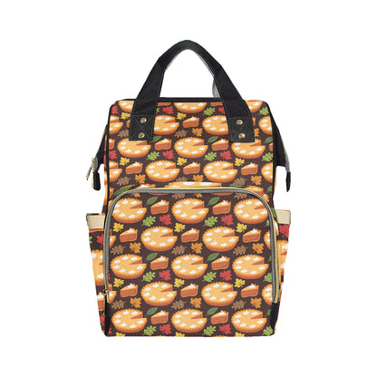 Pie Pattern Print Design A03 Diaper Bag Backpack