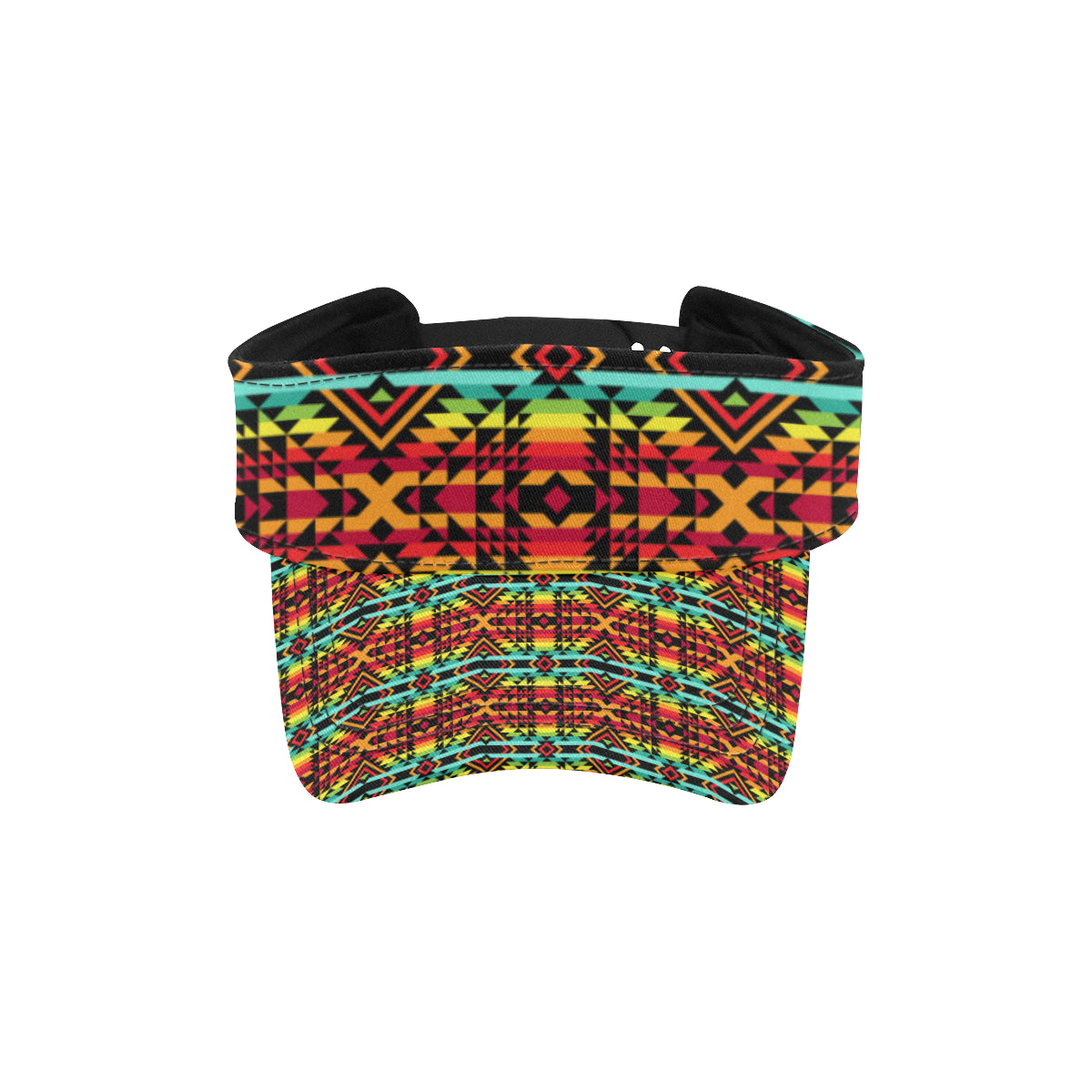 Kente Red Design African Print Unisex Sun Visor