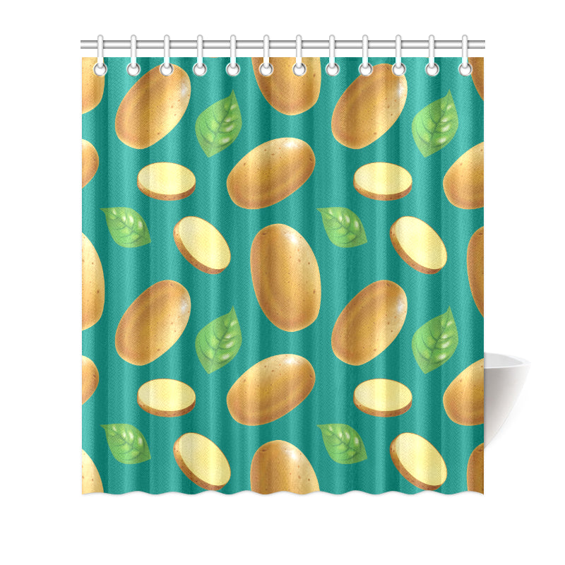 Potato Pattern Print Design A04 Shower Curtain