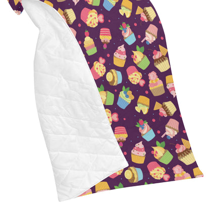 Cupcake Pattern Print Design 05 Premium Quilt