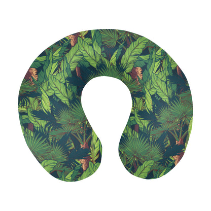 Rainforest Pattern Print Design A01 U-Shaped Travel Neck Pillow
