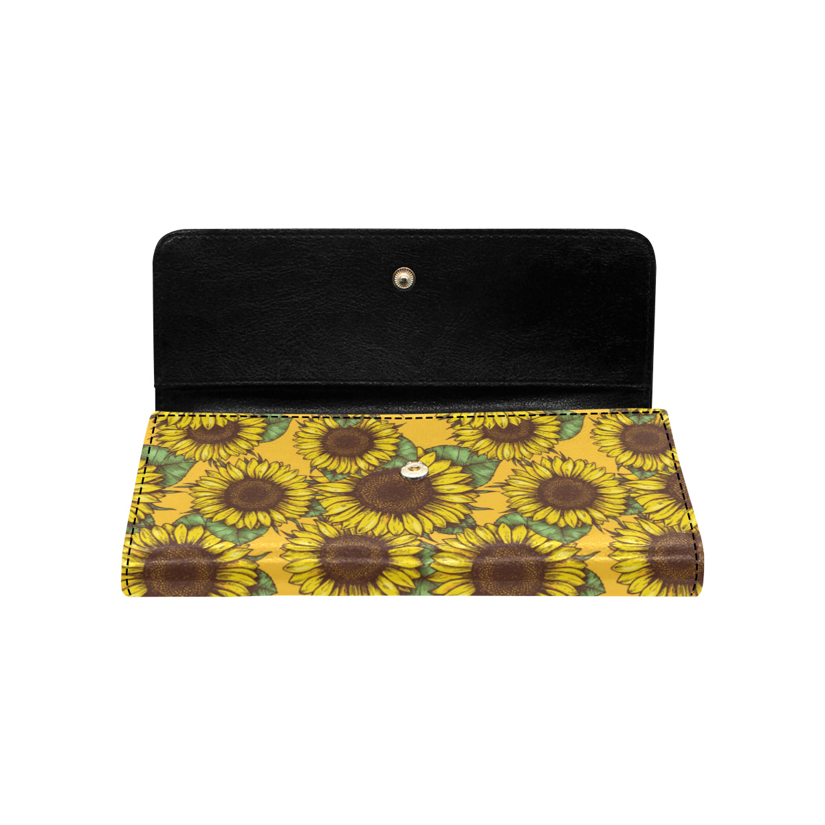 Sunflower Pattern Print Design SF04 Women's Trifold Wallet